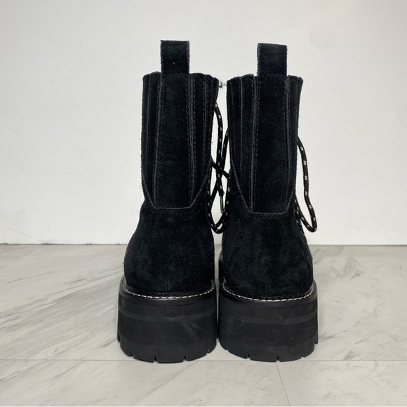 Marc Fisher Izzie Black Suede Lug Sole Boot 9 1/2 M - Picture 3 of 16